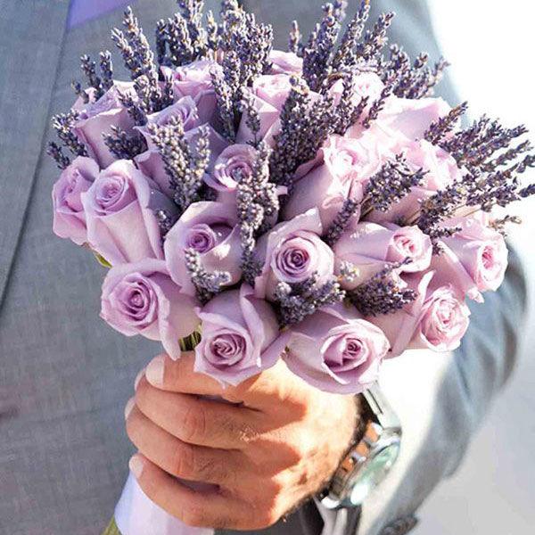 Dried Flowers for Weddings with Pink Peony and Lavender / Dried Bridal