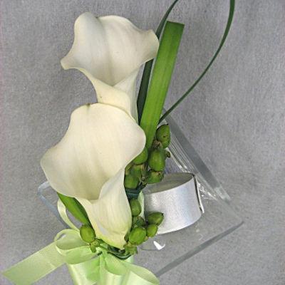 White Mini Calla Wrist Corsage