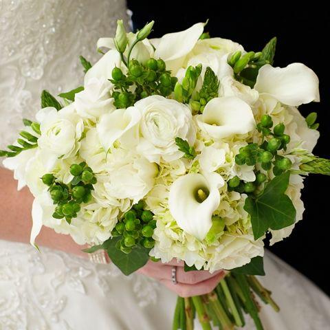 White & Green Bridal Bouquet